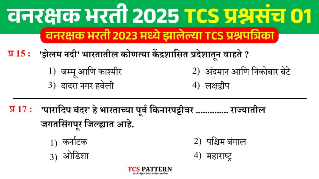 Vanrakshak Bharti 2025 Question Paper 01