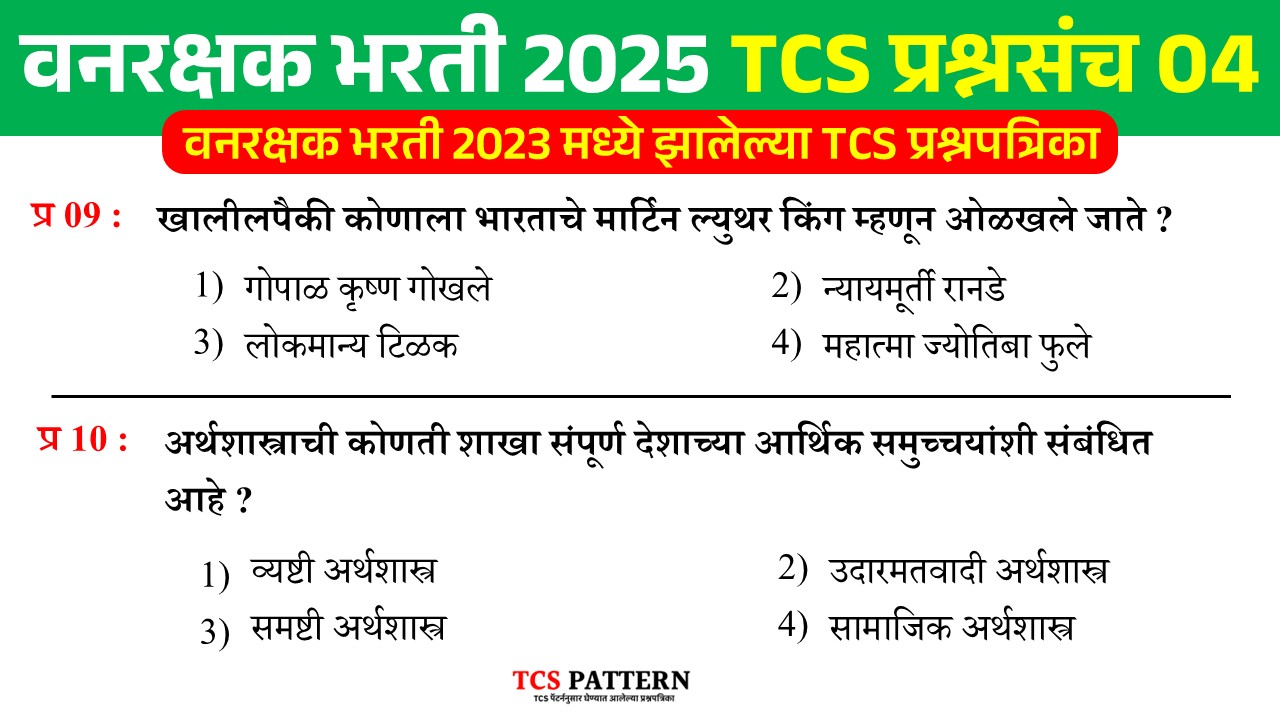 Vanrakshak Bharti 2025 Question Paper 04