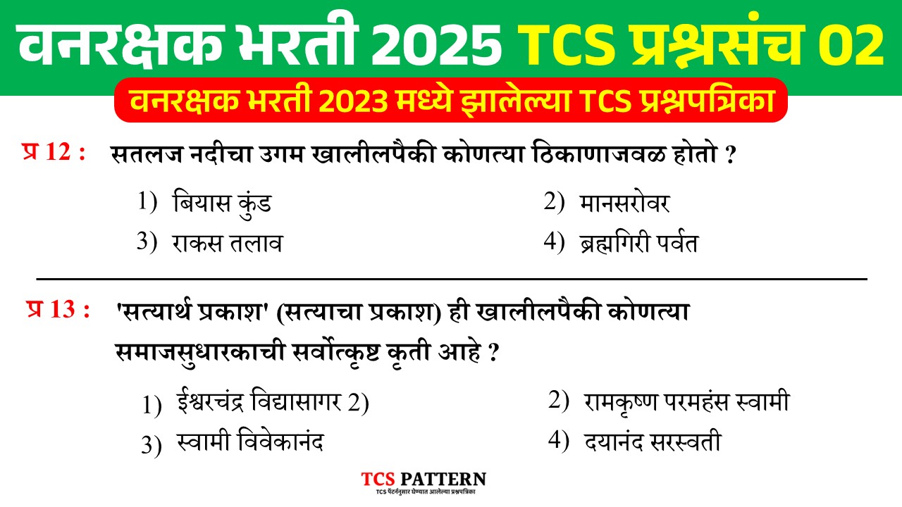 Vanrakshak Bharti 2025 Question Paper 02